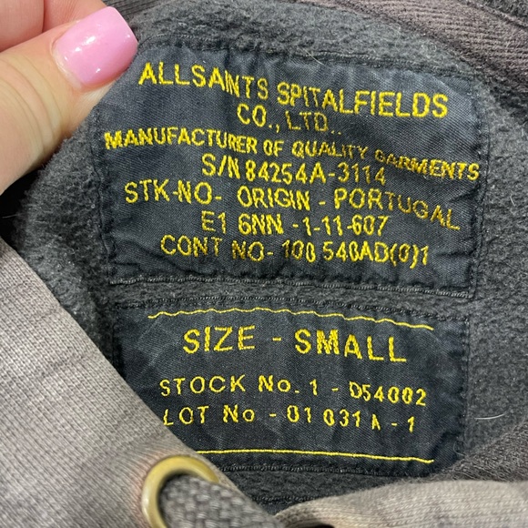 All Saints Charcoal Hoodie for Men - Picture 6 of 6